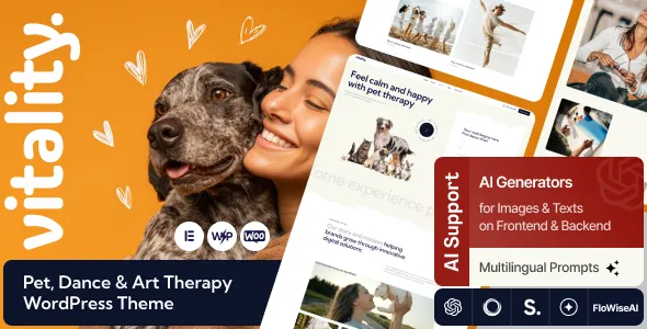 Vitality - Pet, Dance & Art Therapy & Healing Therapy WordPress Theme