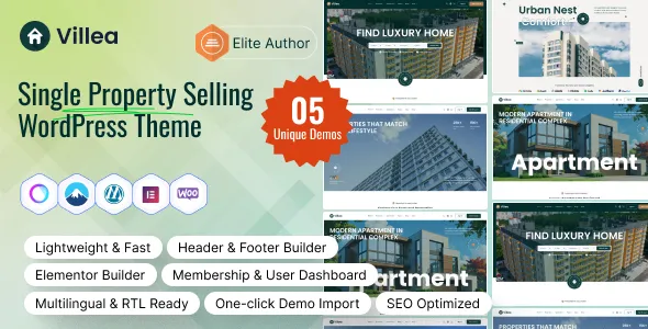 Villea - Single Property & Apartment WordPress Theme