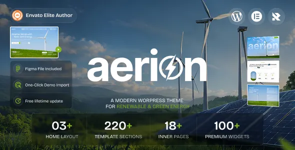 Aerion - Renewable & Green Energy WordPress Theme