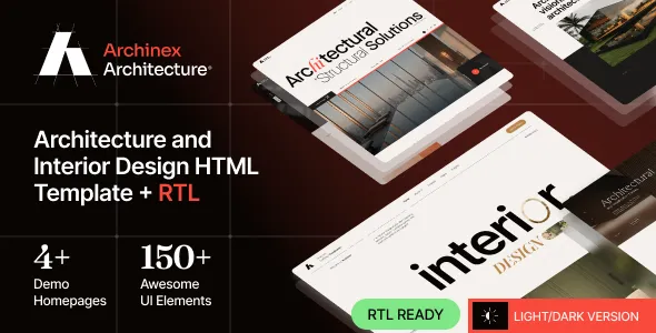 Archinex – Modern Architecture & Interior Design WordPress Theme