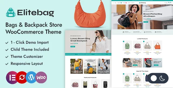 Elitebag - Online Bags & Fashion Store Elementor WooCommerce Theme