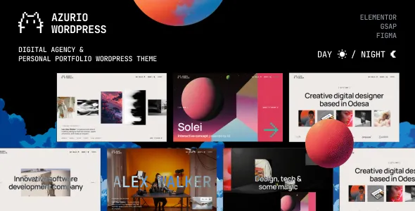 Azurio Creative Agency & Personal Portfolio WordPress theme
