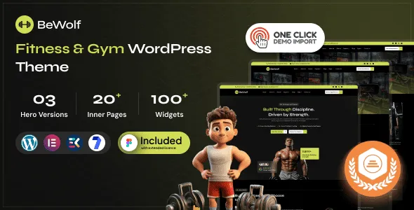 BeWolf Fitness & Gym WordPress Theme