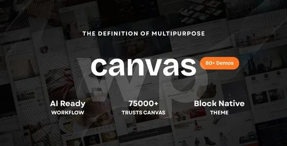 Canvas The Multi-Purpose AI Theme & Website Builder