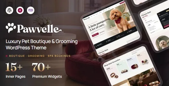 Pawvelle – Luxury Pet Boutique & Pet Grooming WordPress Theme