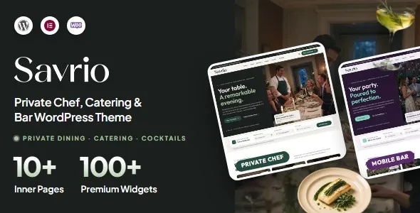 Savrio – Private Chef, Catering & Bar WordPress Theme by modeltheme
